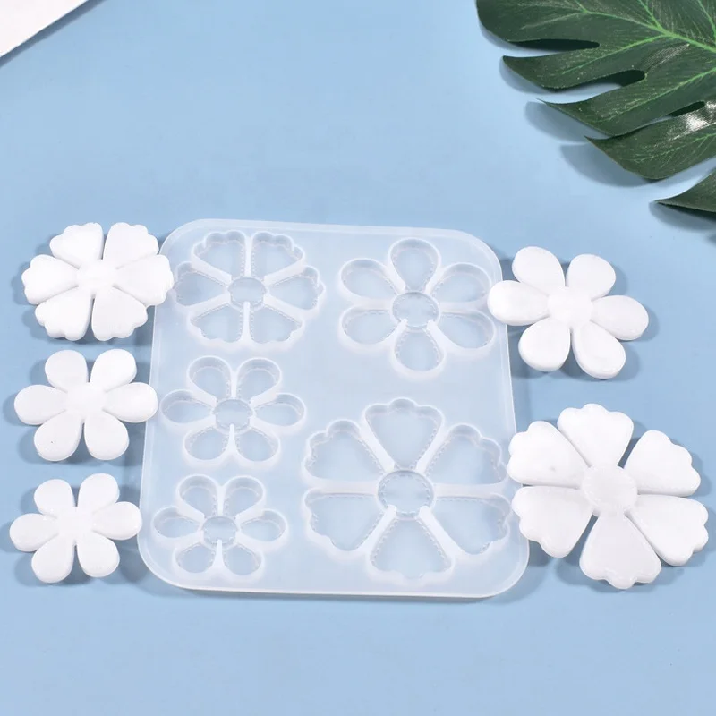 Blossom Flower Clay Molds Flower Petal Silicone Molds for Epoxy Resin