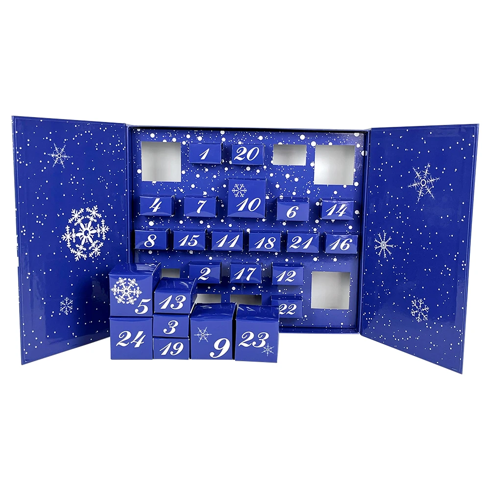 Made In China Custom Printing DIY Gift Packaging 24 Boxes Advent Calendar Candle Box Wood Advent Calendar