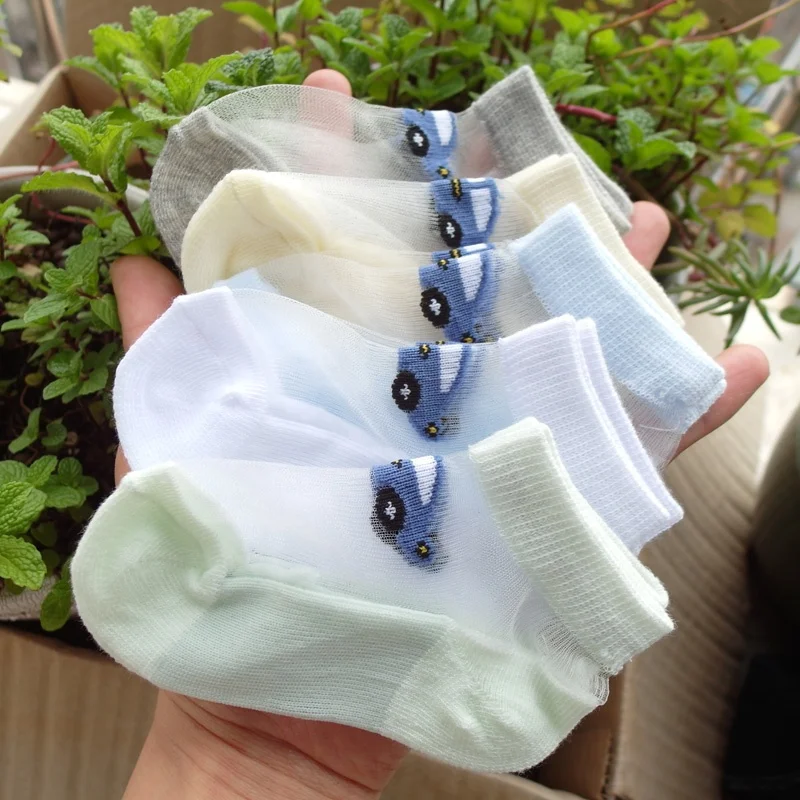 Summer Baby Breathable Thin Popular 5 Pcs/Set Cute Cartoon Kids Newborn Socks
