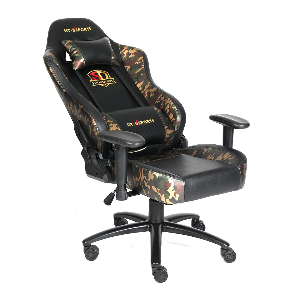 2021 NEW Style PU Leather Massage Camouflage Army PC Gaming Chair For Gamer