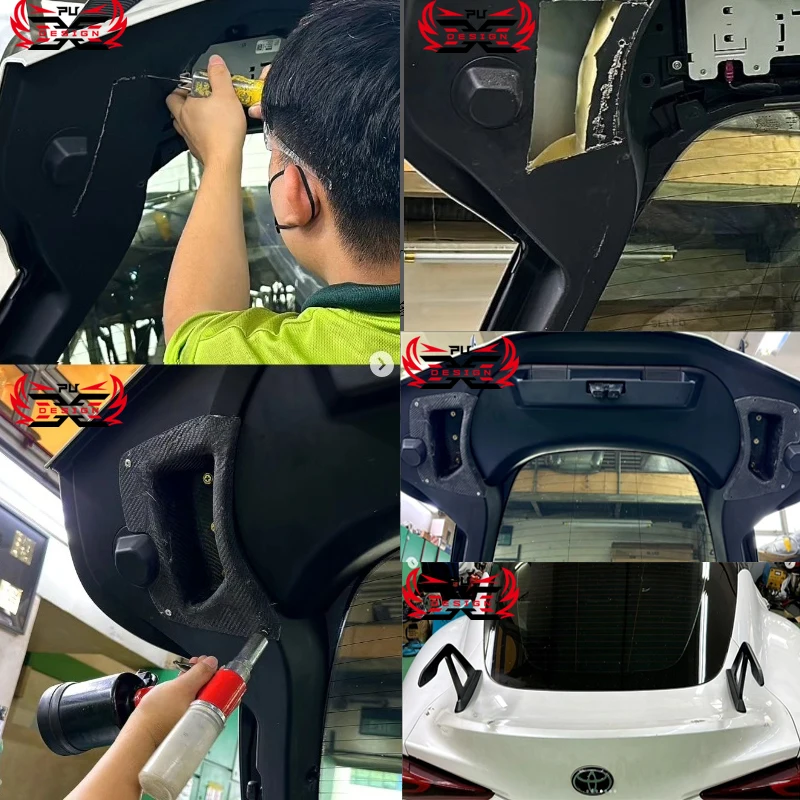 for Toyota GR Supra A90 A91 MK5 Perfect Fit Carbon Fiber Suora A90 A-D Wing  Rear Spoiler Trunk Lip Flap Performance Kit