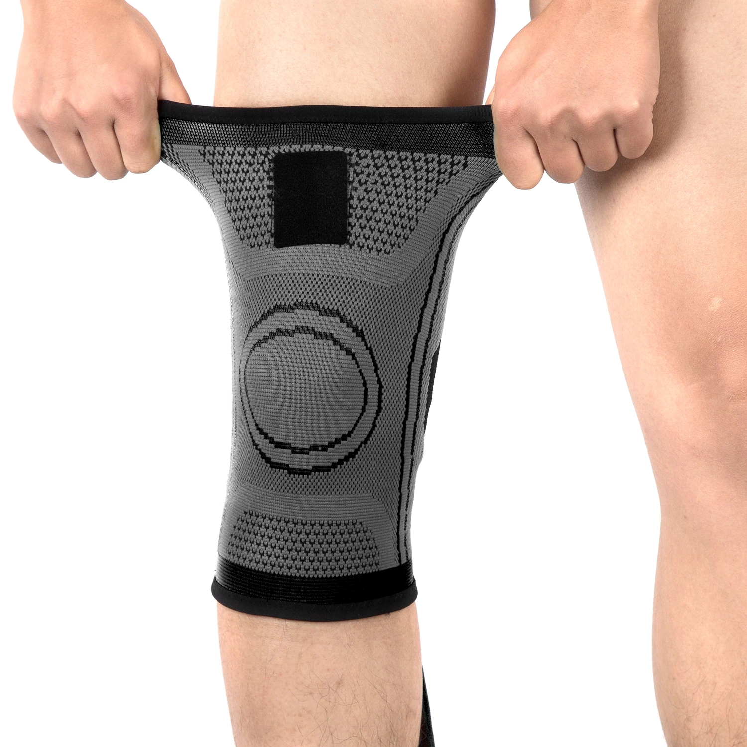 adjustable rom athletics  sports wear orthotics leg brace support calf guard 3D weaving compression knee sleeve