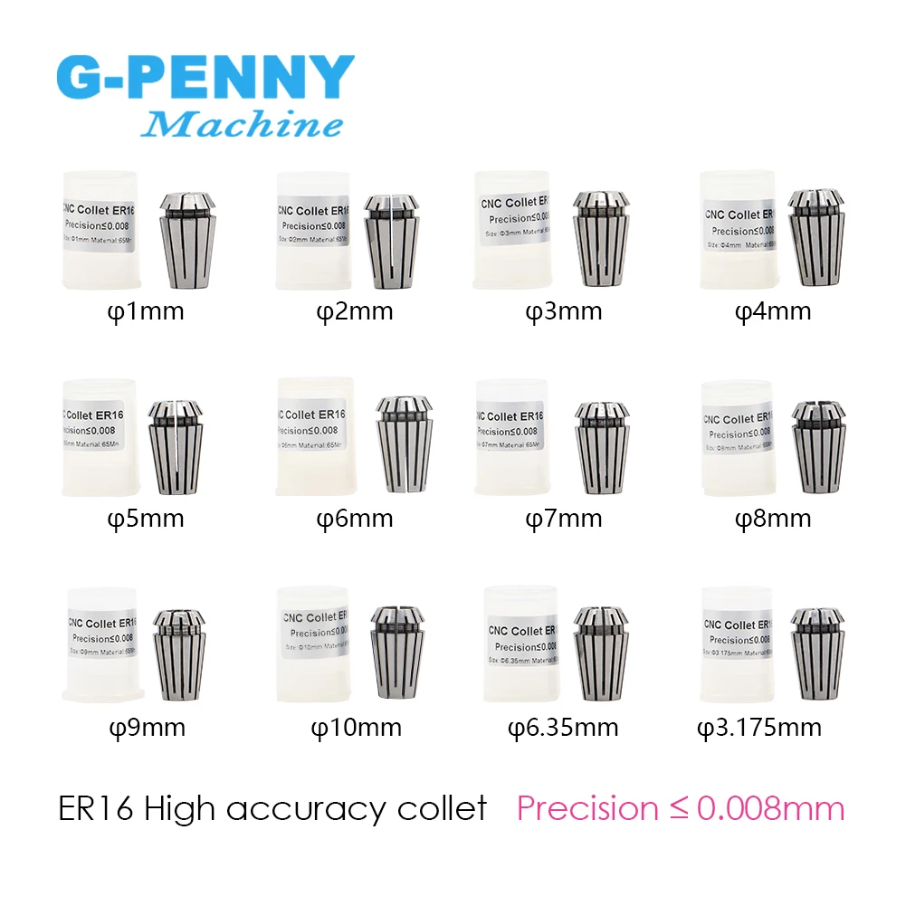 G-PENNY ER16 пружинный станок с ЧПУ токарно-фрезеровочный инструмент Высокая точность 0 008 мм Коллет