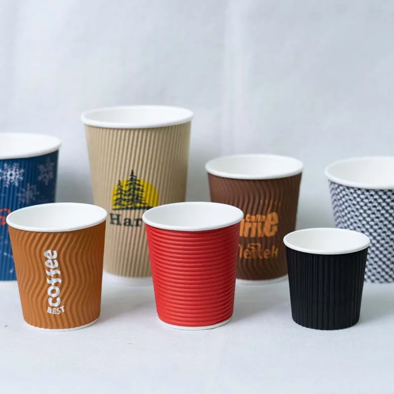 Disposable Coffee Ripple Wall Paper Cups