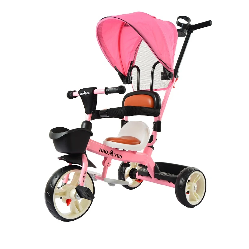 Children Tricycle Infant Trolley Baby Three Wheels Stroller Kid Bike Travel Pram for 1-6 Years Old