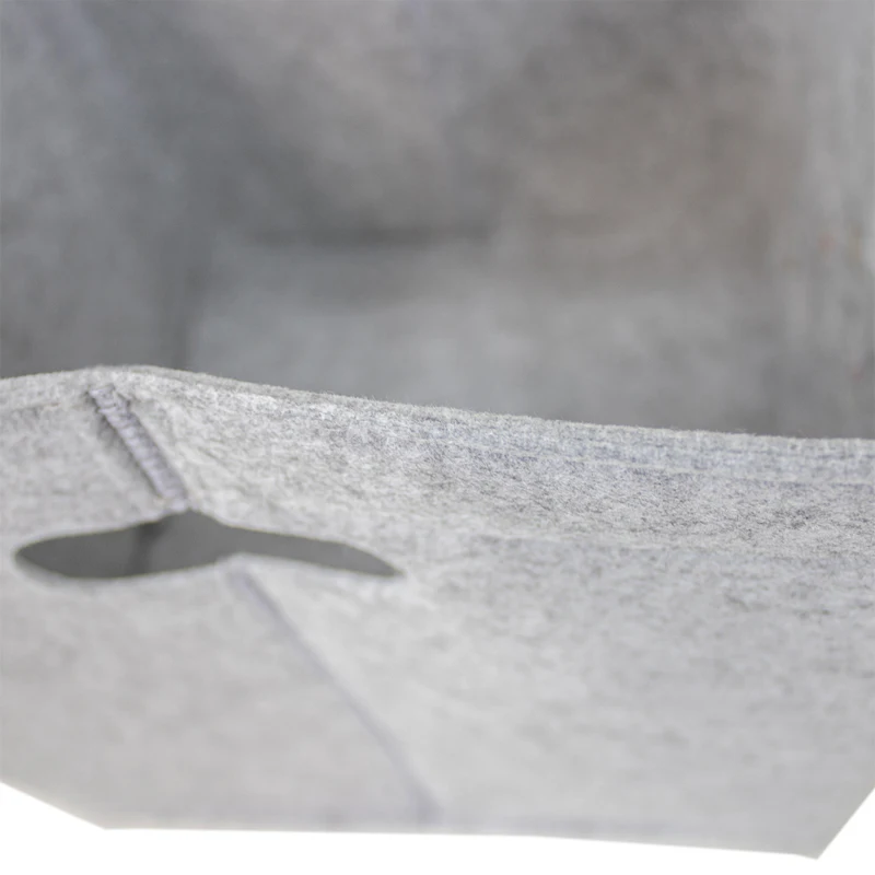 Custom Felt Foldable Storage Box woven Storage Basket For Shelf Collapsible Carry Handles Felt Closet Storage Laundr