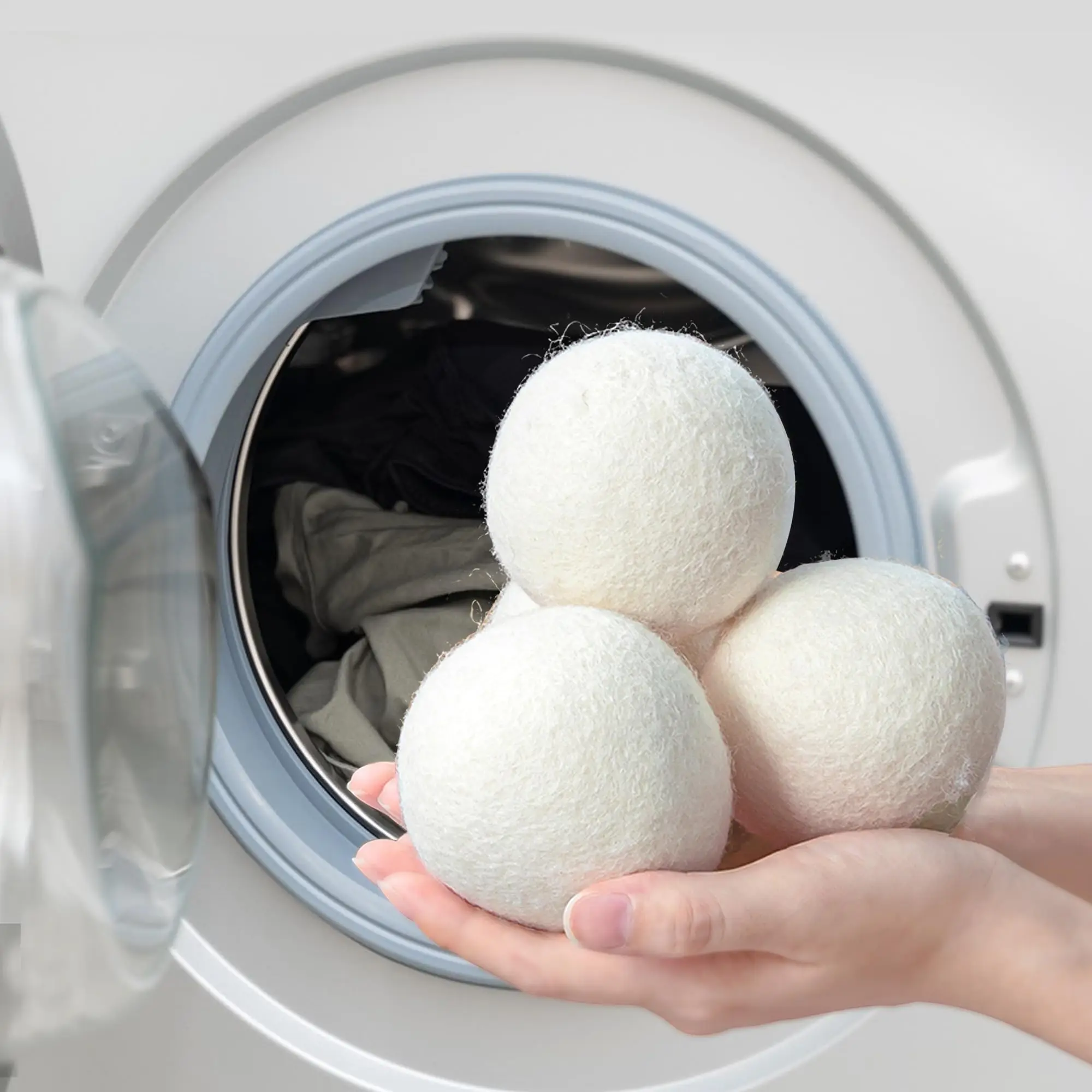 6-Pack Dryer Ball Top Seller Products New Trending in USA Private Label Gray White Wool