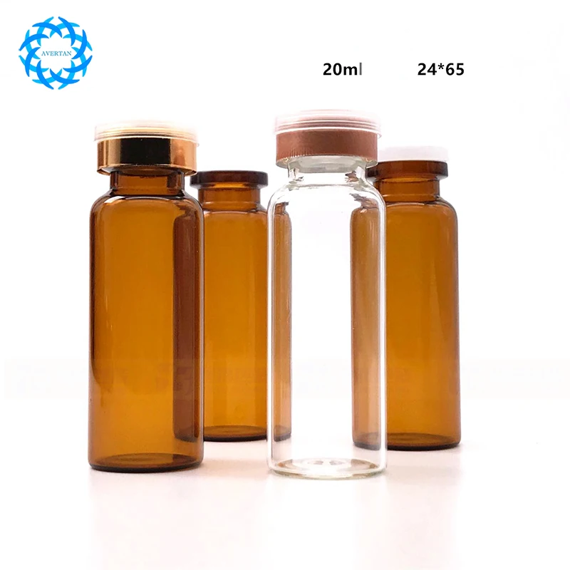 Avertan 2ml 5ml 8ml 10ml15ml Essential Oil bottle ber glass bottle penicillin bottle vial with aluminum plastic cap