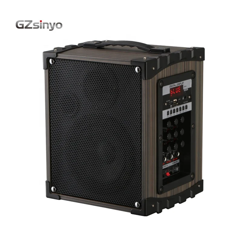 
GZsinyo 6.5inch high quality wooden guitar amplifier wireless BT speaker 