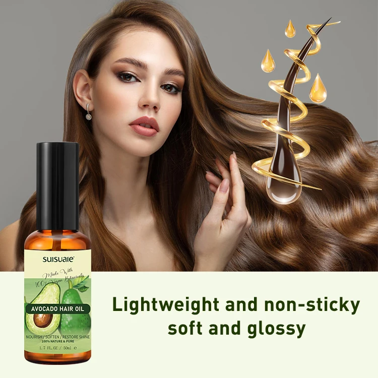 Newly Designed Custom Logo Private Label Oganic Shea Butter Serum Hair Care  Moisturizing Shine Products Essential Avocado Oil