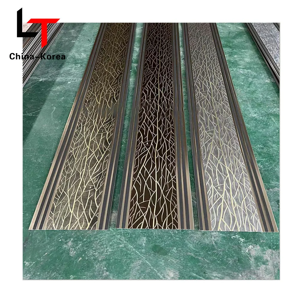 LT Factory Prices Alternative PS WPC fluted wall panels Wooden Cladding Solid foam 3d Slat Wall Board For Hotel