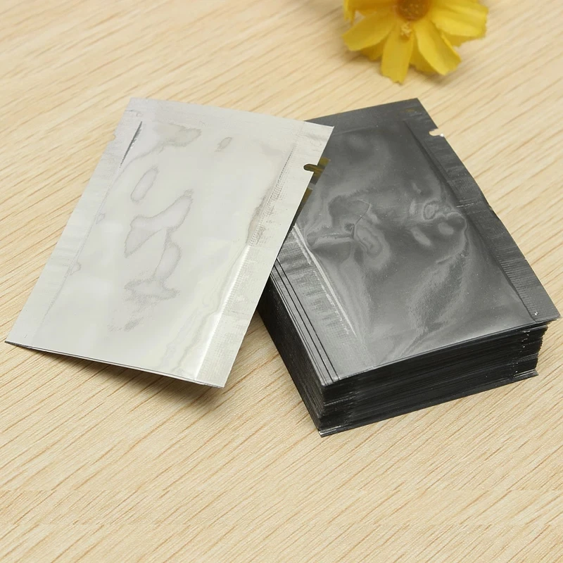 Silver Aluminum Foil Mylar Bags Vacuum Sealer Zip Lock Storage Pouches Anti Static Bags