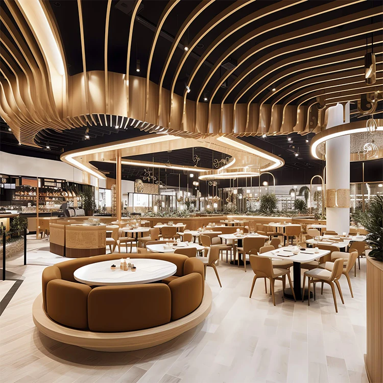 Indian classic hotel dining room table and chair set wooden  restaurant furniture