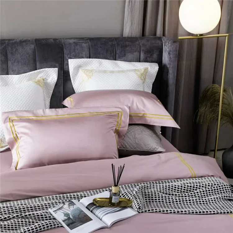 400TC 100% Egyptian cotton classic embroidery bedsheet bed linen