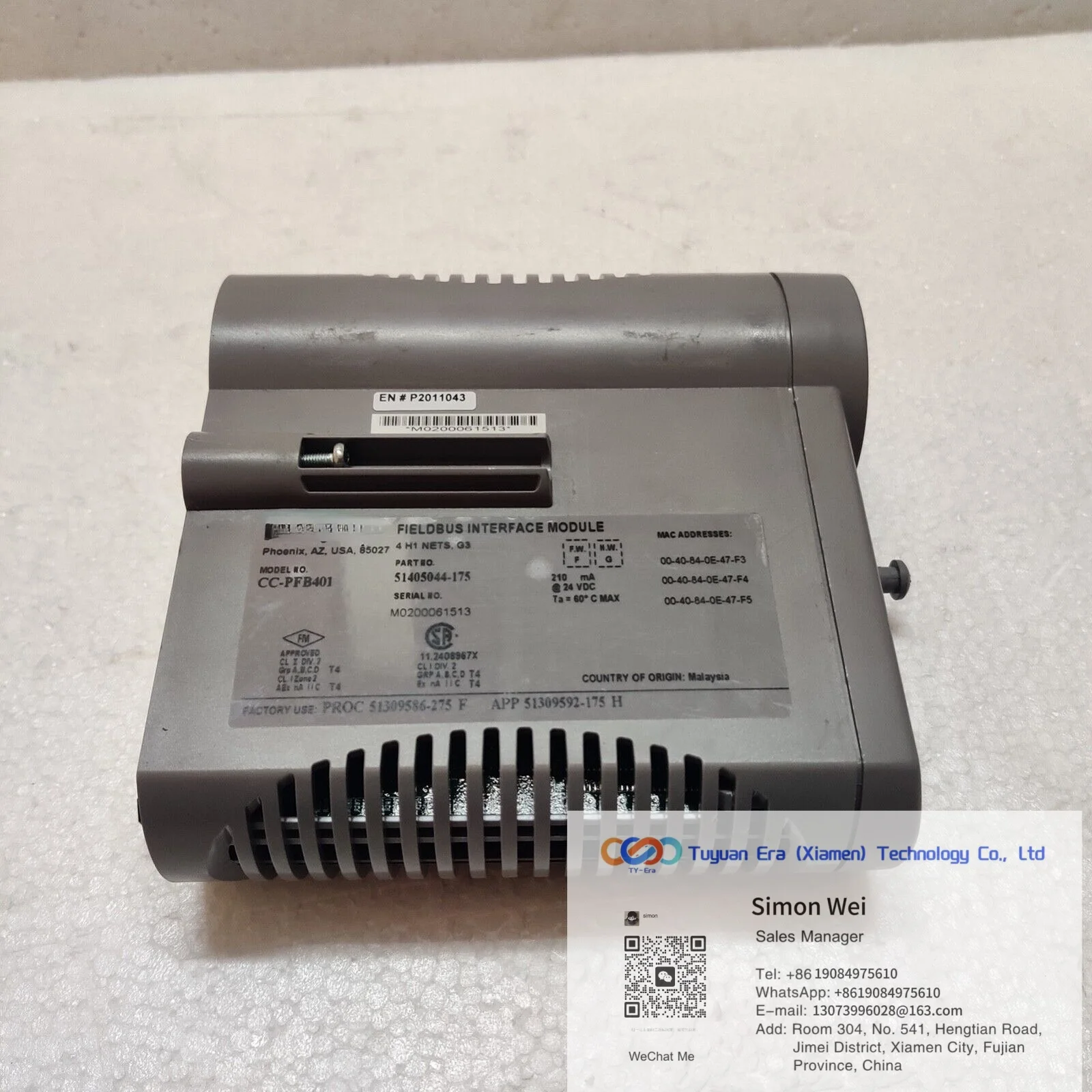 New and original CC-PFB401 FIELDBUS INTERFACE MODULE NEW Best price