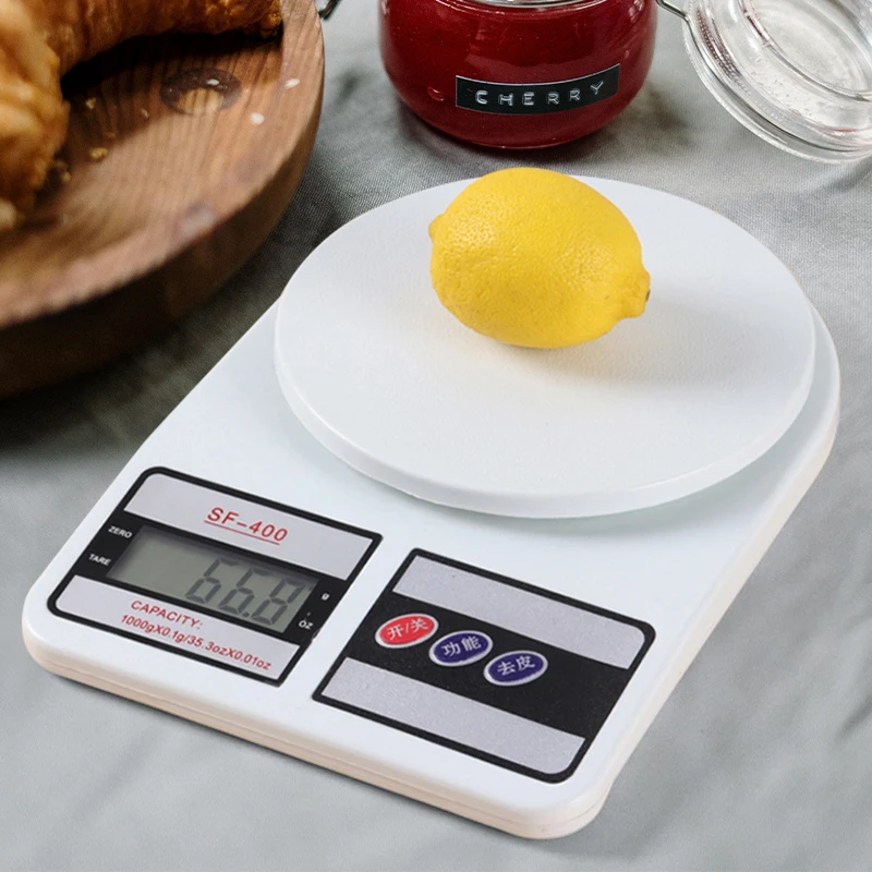 Цифровые кухонные весы sf 400 маленький белый цвет 10