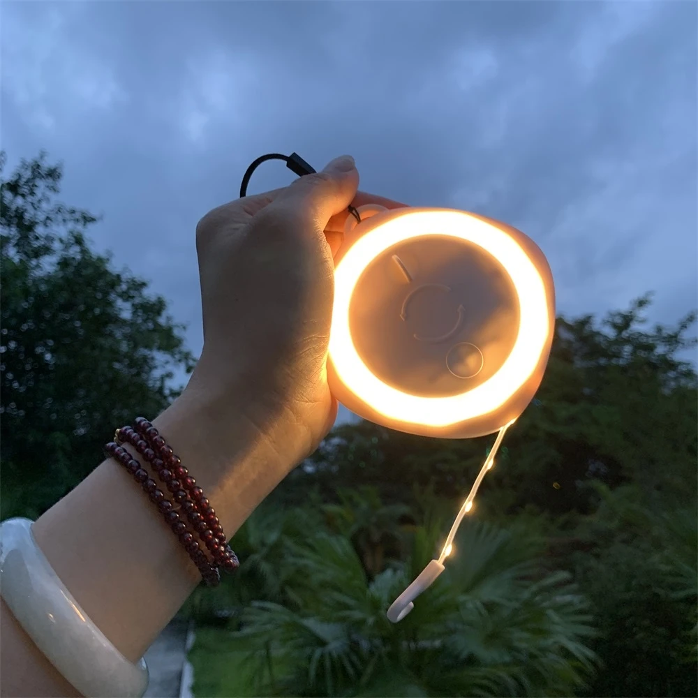 Portable And Retractable Led Light Strip AAA Battery Powered Tape Measure Lamp For Night Camping Light