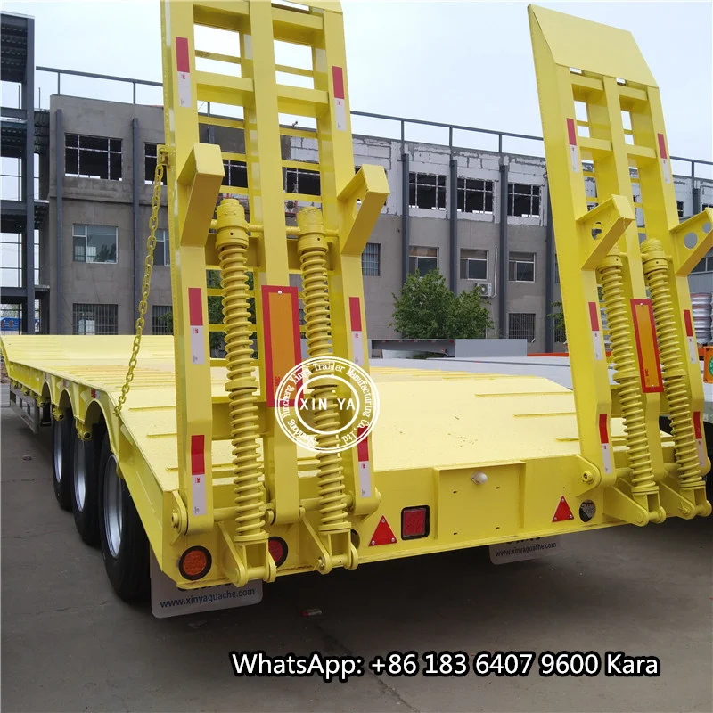 4 Axles Heavy Duty 90ton 110ton Low Loader Lowboy Detachable Gooseneck Removable Lowbed Trailer