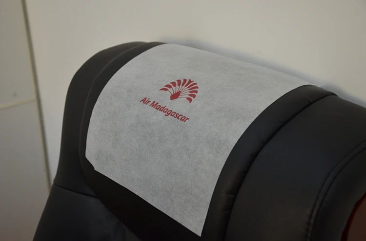 Non woven disposable airplane seat headrest/head rest cover