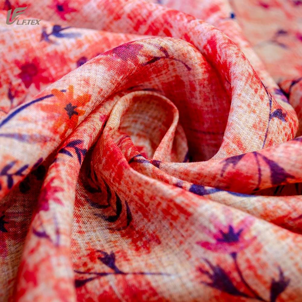 Высокое качество пользовательские печатные ткани органический рами Новый Дизайн Популярные 100% полиэфир ткань с принтом