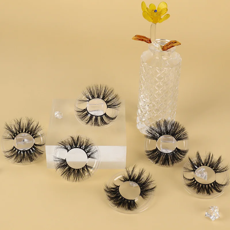 Hollyren Hot Selling Super Fluffy 25mm 20 Pairs 3d Real Mink Eyelashes Vendor With Custom Pack