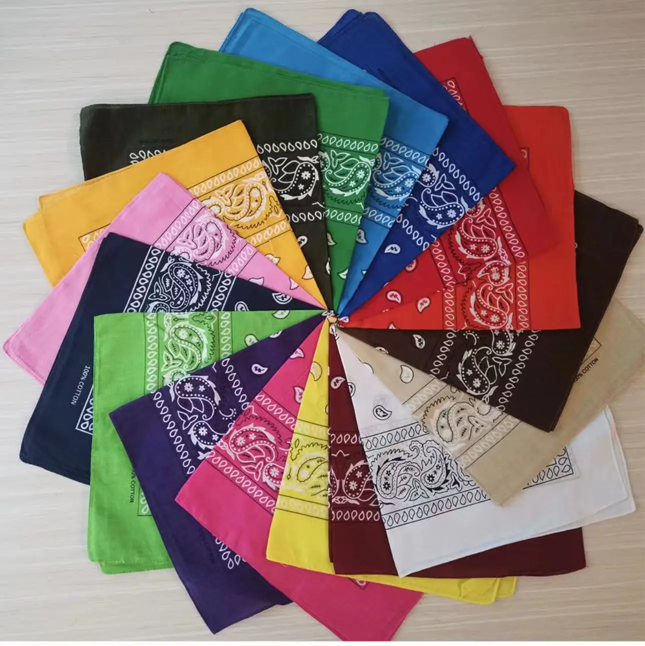 New Bohemian Print 55*55 CM Polyester Bandana Hairbands For Women Girls Square Scarf Turban Headband Hair Accessories