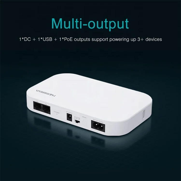 Portable Multi Output Power Bank Backup Battery DC 5V 9V 12V 24V Mini UPS with USB Output for WiFi Router Modem Networking Alarm