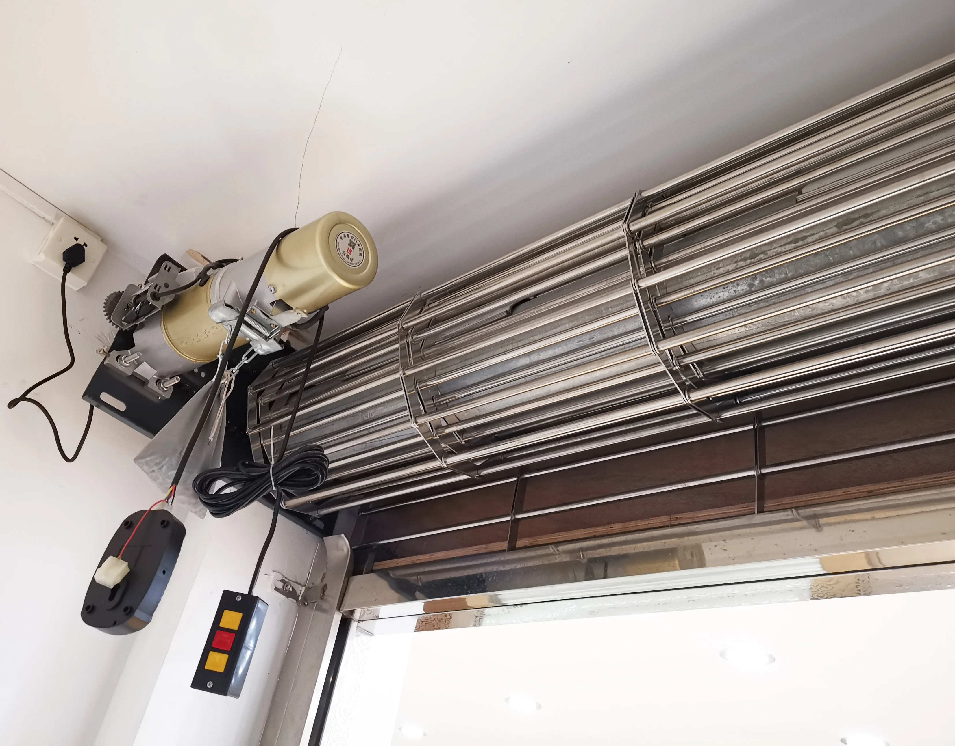 Foshan Bulletproof Retractable Exterior Garden School Electric Steel Door Prices