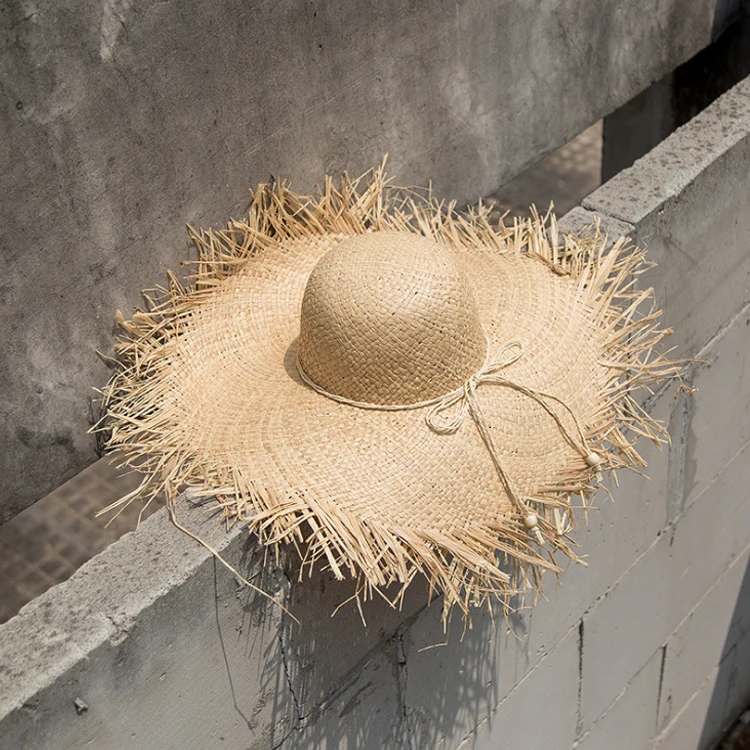 
Natural Grasses Fashion 2021 Summer Hat Women Straw Beach Visor Protection Sun Hats Wide Brim Sun hat Chapeau Femme 