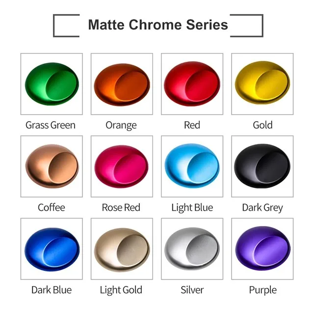 Carlas Водонепроницаемая растягивающаяся воздушная пузырьковая Бесплатная матовая Хромированная Металлическая Автомобильная виниловая декоративная наклейка