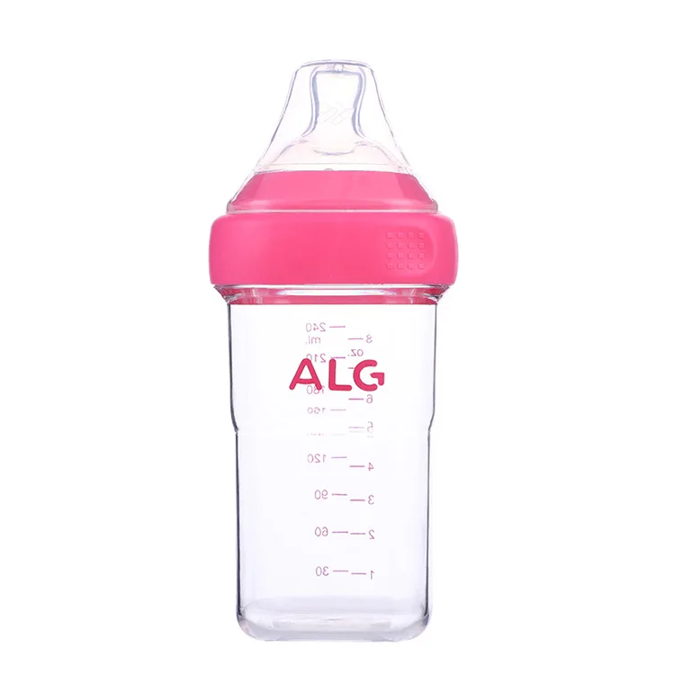 Portable multifunctional anti bloating wide caliber baby feeding bottle square baby food storage bottle