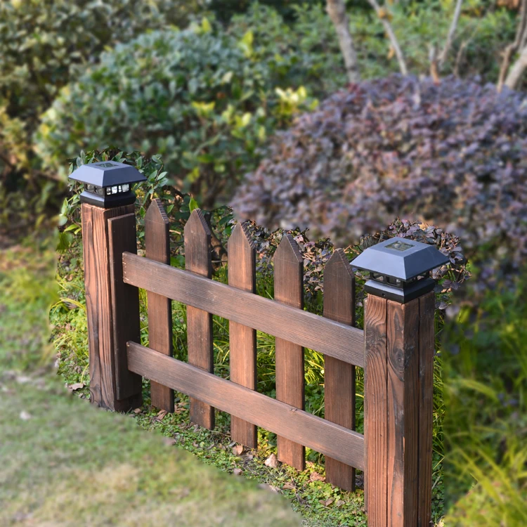 
Square Pillar Lamp Decoration Waterproof Wood Fence Vinyl Ip44 Outdoor Led Deck Post Solar Post Cap Lights For Garden Gate 