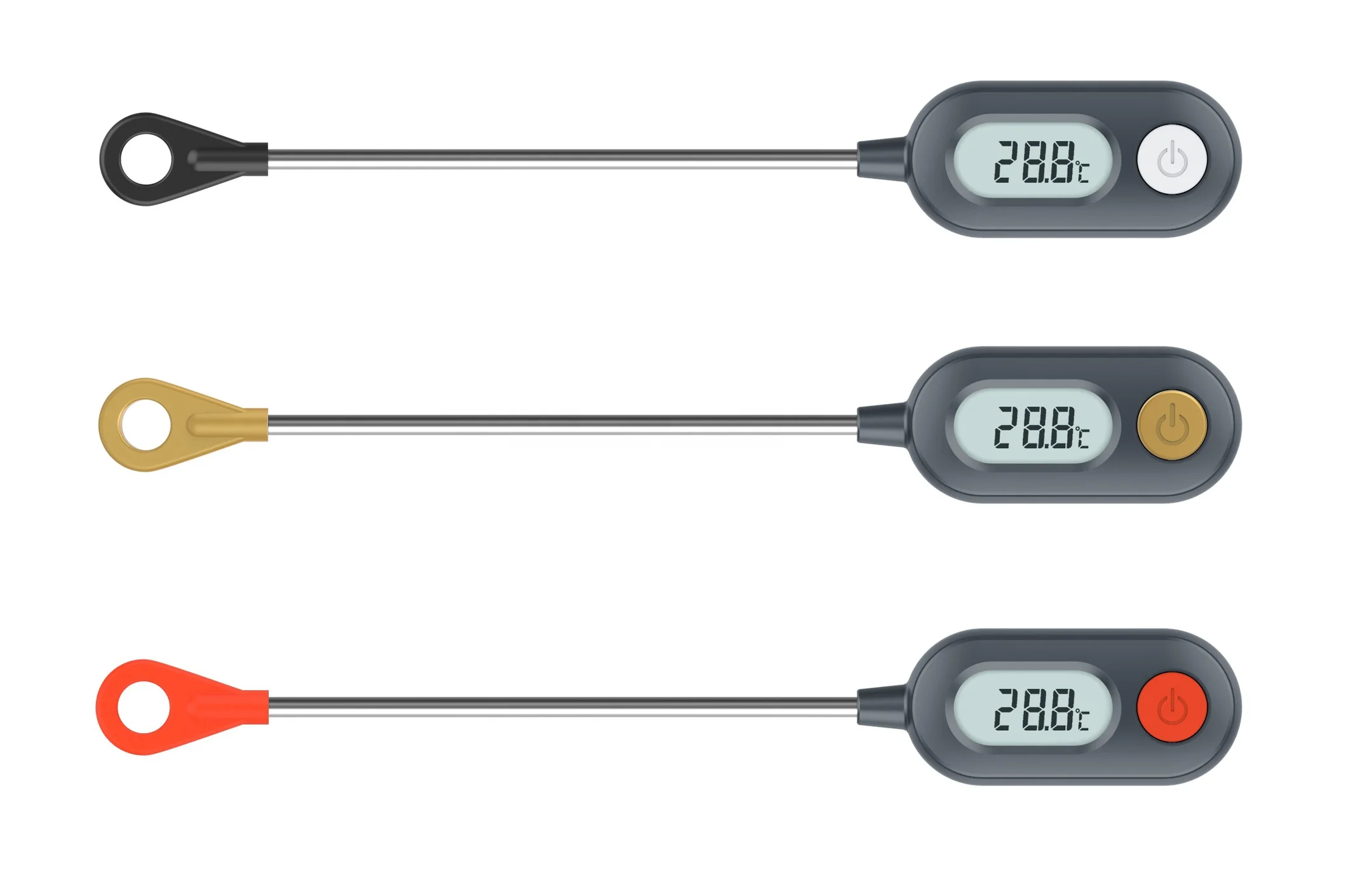 ABS And Stainless Steel Probe LCD Display Cover Digital Kitchen Thermometer