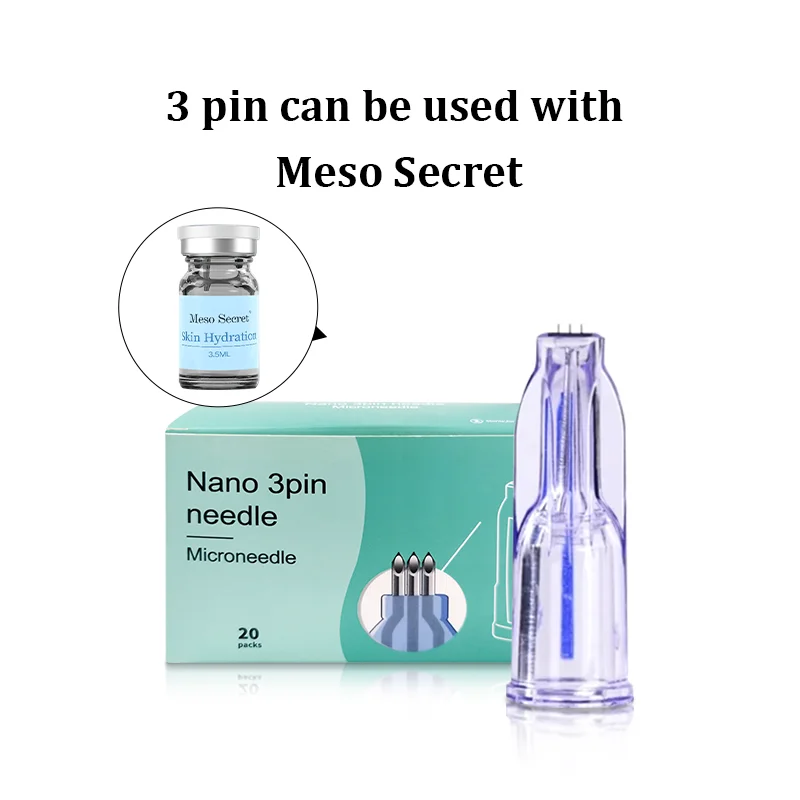 wholesale micro facial multi injector nanosoft 34G 1.2mm mesotherapy 3pins
