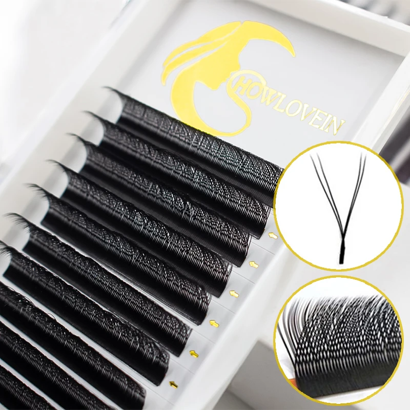 3D 4D 5D 6D Clover Lashes Y W Shape Weave Clover Volume Lash Extension Private Label Clover Lashes