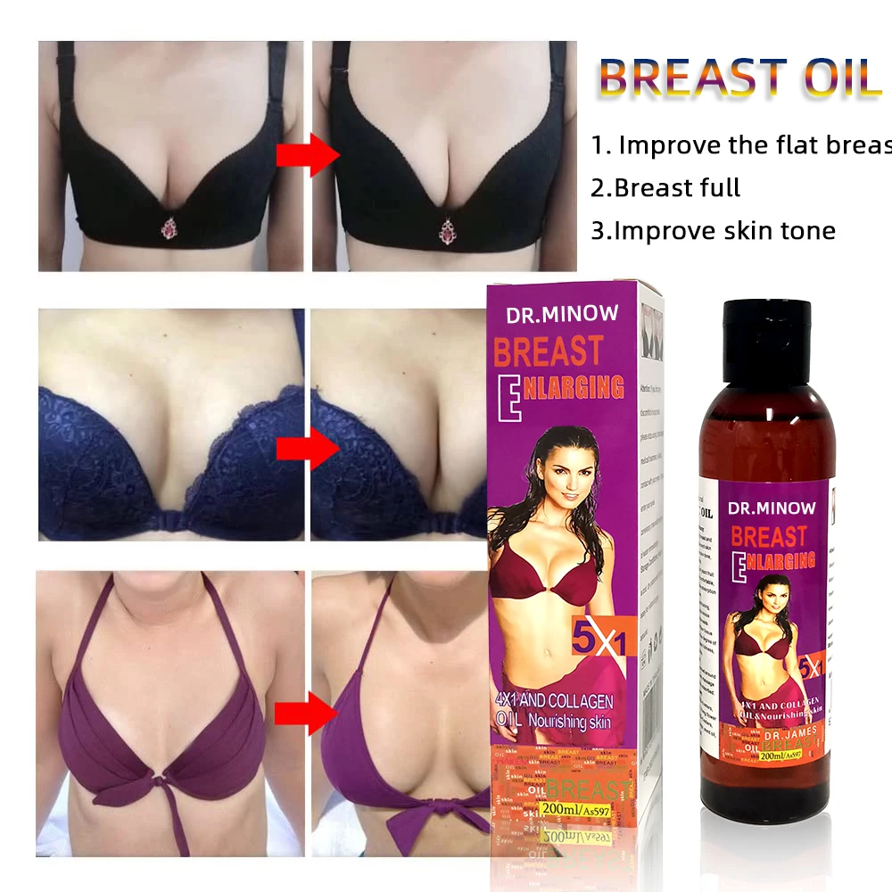 Factory OEM Natural Breast Enhance Chest Lifting Serum Oil Tightening Sexy Breast Massage Oil 200ml