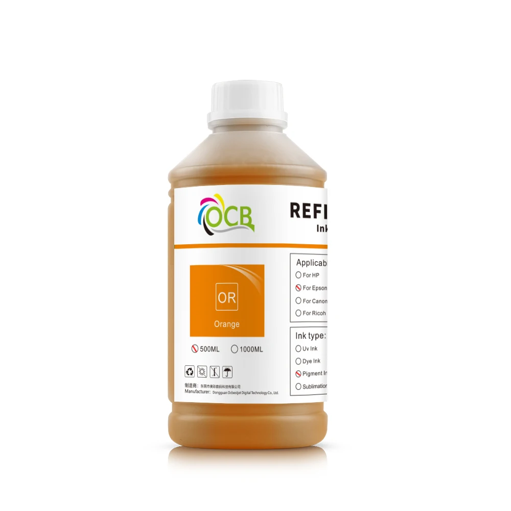 Ocbestjet 1000ML OR/VL/FP Universal Pigment Ink  For Canon 101/102/103/104/106/107/301/303//304/306/307/701/703/704/706 Printer