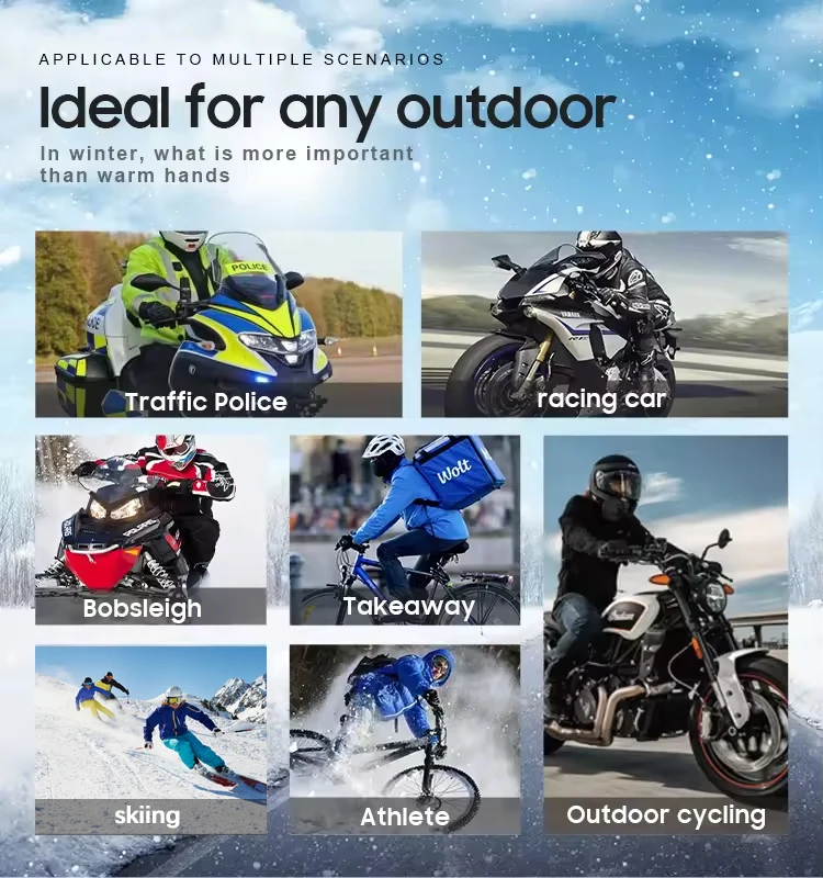 New unisex technology Waterproof winter hand warmer Rechargeable battery electric heating gloves Safe skiing, hiking, biking