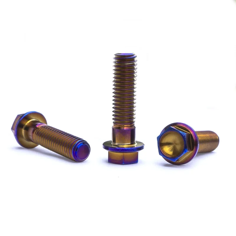 M6 M8 M10 M12 Gr5 Titanium Drilled Flange Bolt for Motorcycle