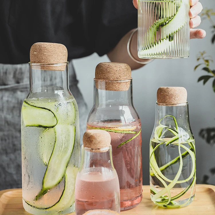 Прозрачный контейнер для питья с логотипом на заказ 30 унций бутылка воды из боросиликатного стекла