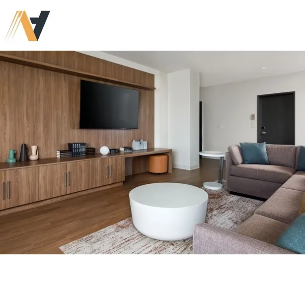 NHA Furniture Factory For Marriott Hotel Solid Wood Frame Upholstered Hotel Room Furniture For Hotels