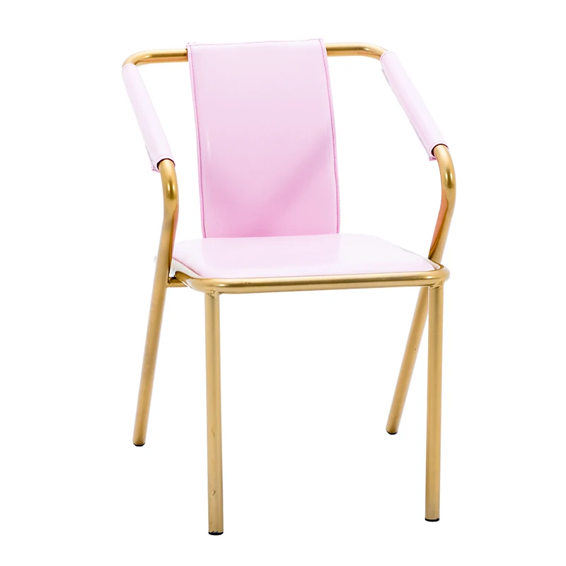 victorian pink tape home furniture metal fram designer leather chair dining