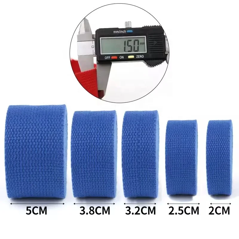 Custom Color Hot Selling Embroidered Cotton Webbing Canvas Belt Roll Cotton Webbing Bag Strap
