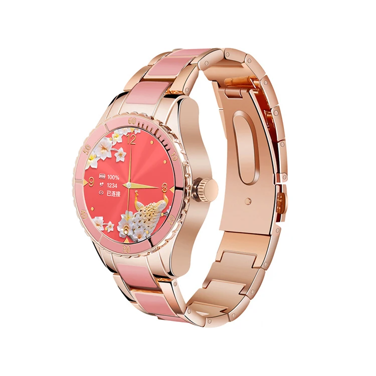 High quality dongxin Women Luxury smartwatch mujer Health Monitoring Fitness Reloj Stainless Steel Fashion Smart Watches 2023