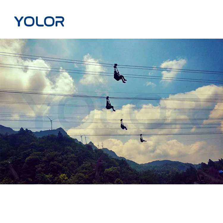 Professional Commercial Outdoor Amusement Mountain Large Playground Equipment Park Adventure Animatronic Zip Line