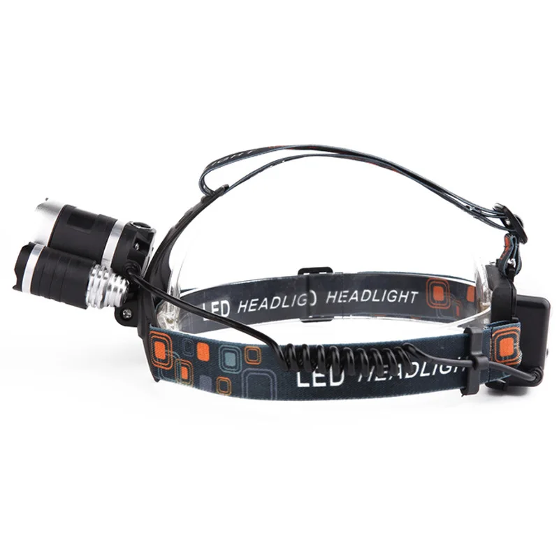 Portable cob led headlamp 1T6*2XPE camping Head Light Usb Zoom Rechargeable Torch headlamp with red light