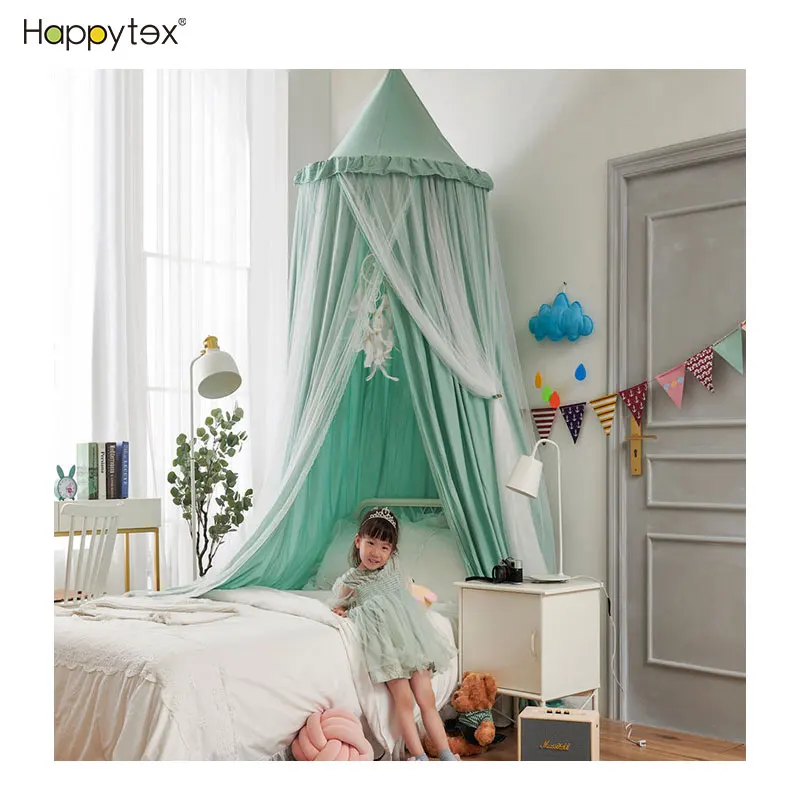 2023 New Fashion Adult Double Layer Round Dome Easy Assembly Mosquito Net Bed Canopy Crown Extra Large For Baby Children