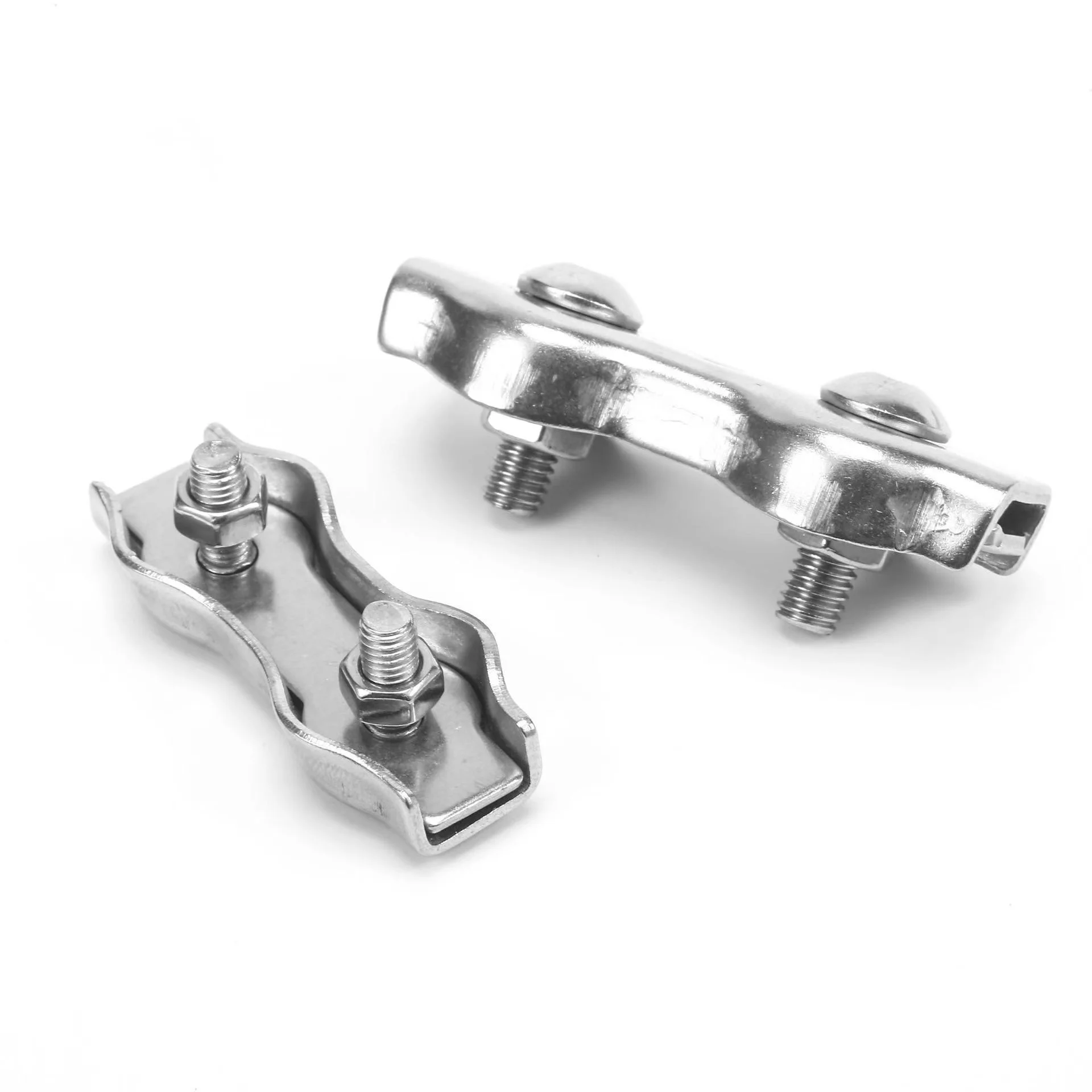 China made high quality SS Stainless Steel Simplex wire rope cross clamp