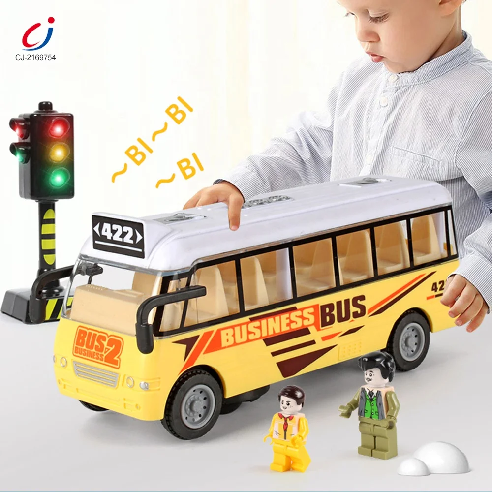 Chengji Juguetes Cheap Price Kids Flashing Light Vehicle Universal Electric Plastic Education School Bus Toy