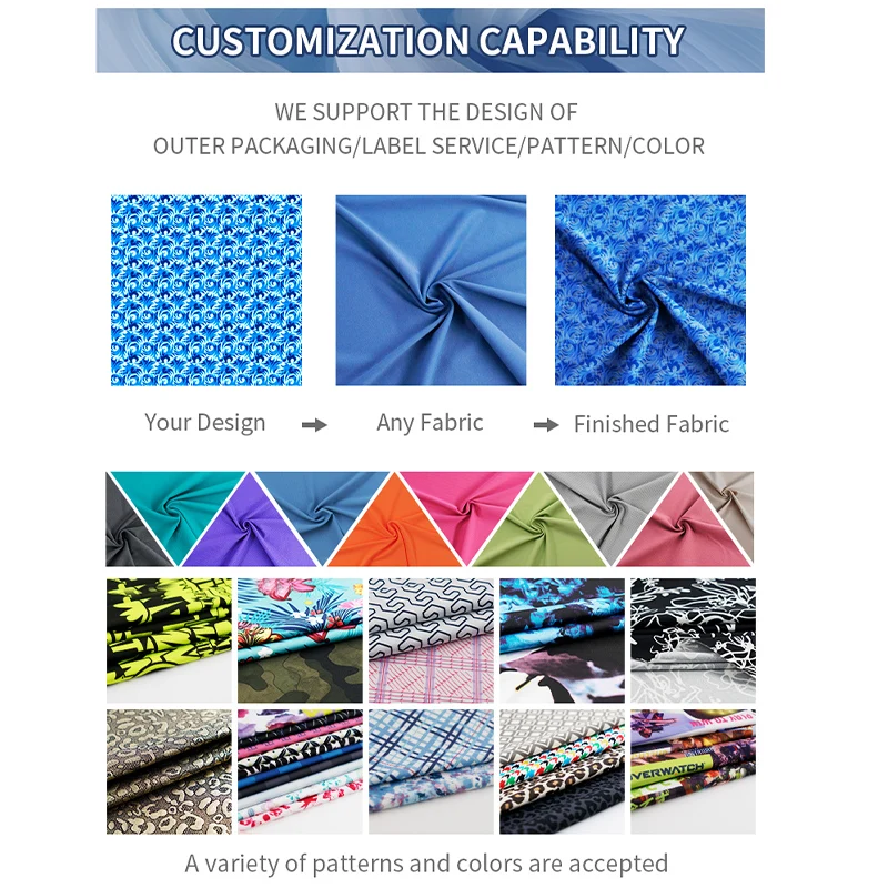 Digital printing spandex fabric 4way stretch polyester knitted tshirt fabric